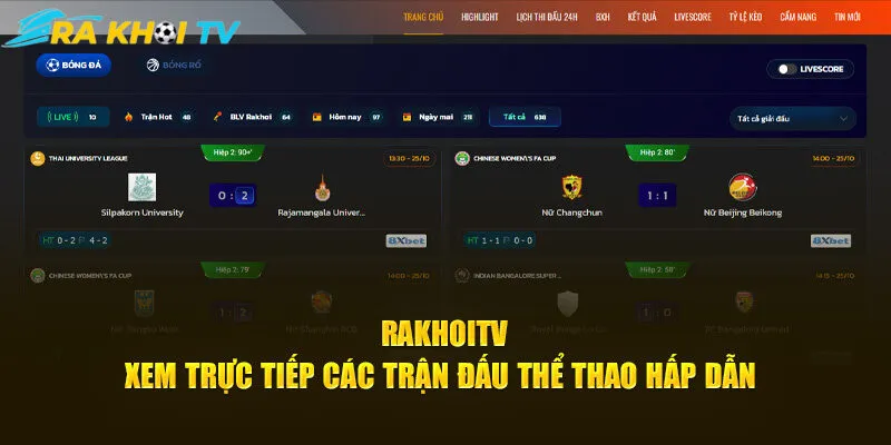 Lợi ích khi xem livescores tại Rakhoitv 